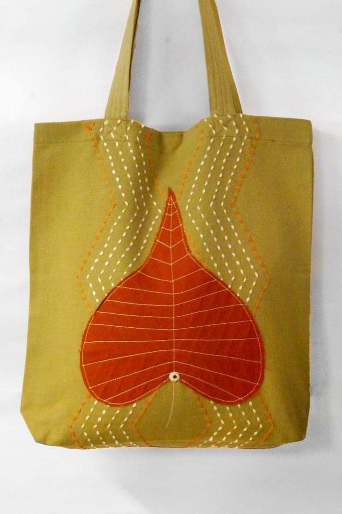 Bikaner Bloom Green Tote Bag view 5