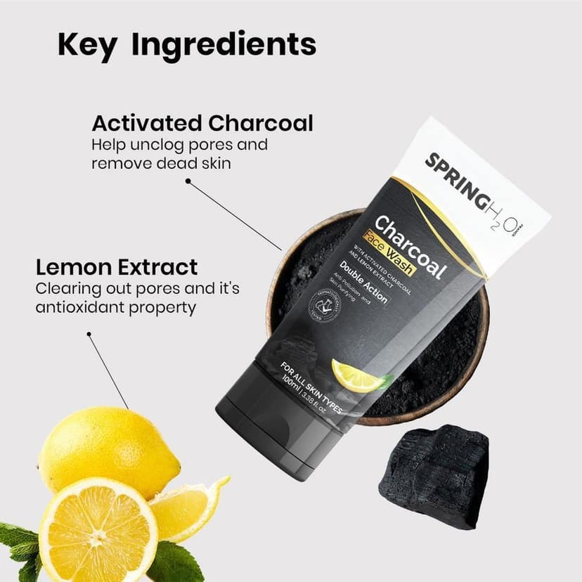 Spring h2o Charcoal Face Wash view 3