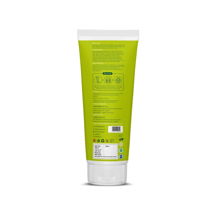 CAMISTA Anti Acne Face Wash with Neem & Aloe Vera Extract view 5