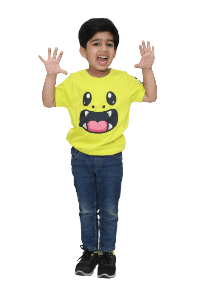 KUCHU Unisex Tshirt | Made of Super Combed Cotton-Modal Natural Fiber Better Than 100% Cotton| Soft & Breathable Fabric| Unique Digitally Printed Design |Vibrant Colour | Monster view 2