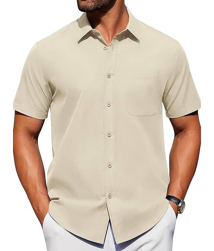 UNI VIBE Cotton Blend Slim Fit Solids Half Sleeves Men's Casual Shirt - Aqua Blue ( Pack of 1 )