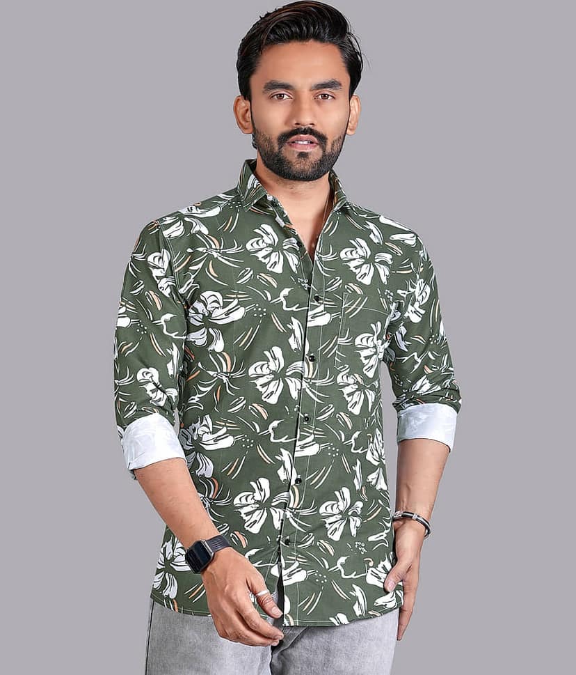 ADWYN PETER 100% Cotton Regular Fit Printed Full Sleeves Men's Casual Shirt - Multicolor 14 ( Pack of 1 ) view 2