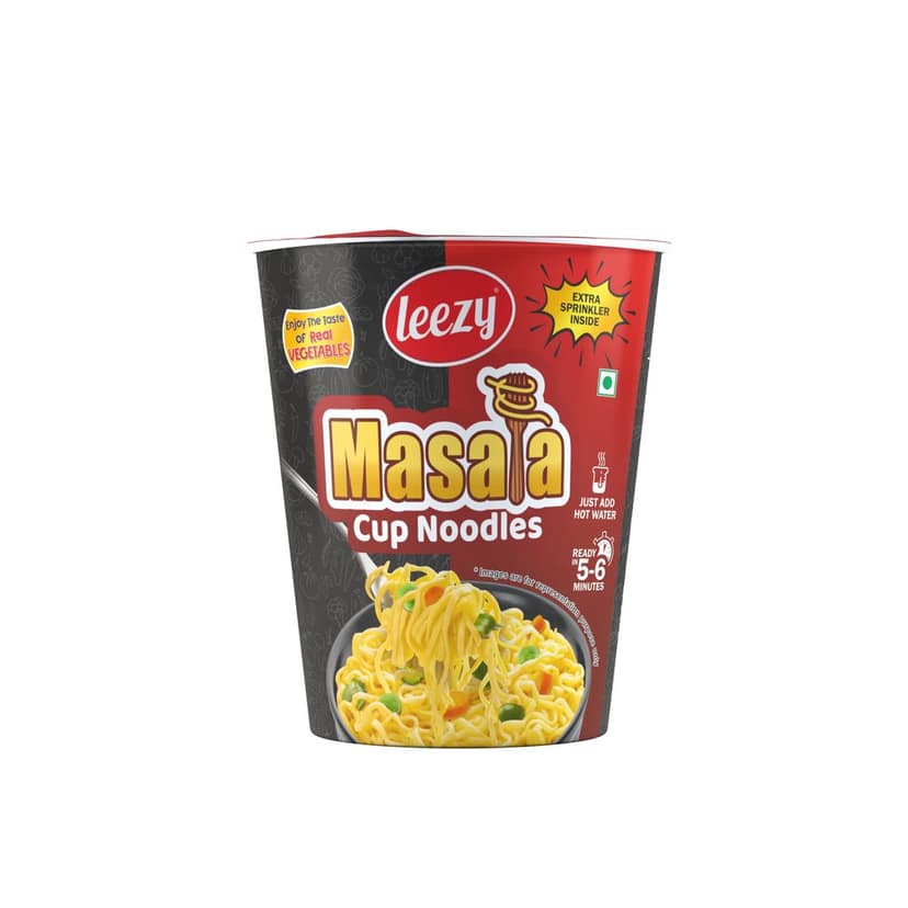 Leezy Cup noodles combo Italino + Manchow +Mazedar masala + Chilli cup noodles pack of 8 cup noodle view 3