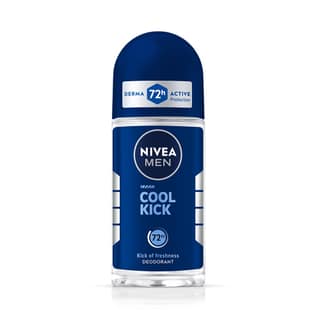 Nivea Men Cool Kick Deodorant Roll On - 48H Long Lasting Freshness, 50 Ml