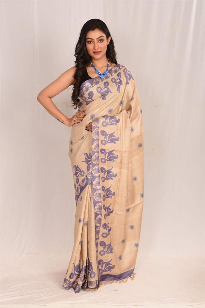 Jharcraft Reeled Tasar Digital Print Saree(SA03029) view 3