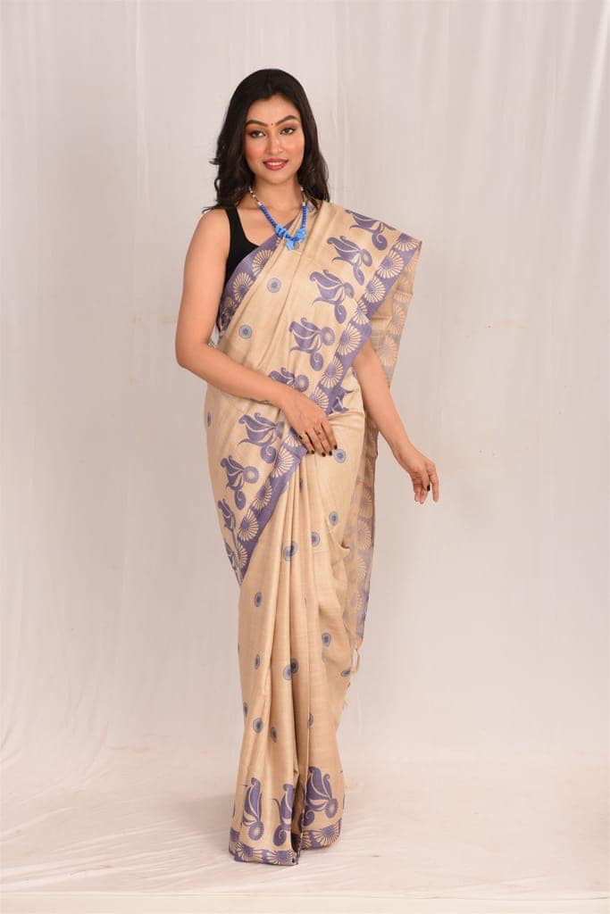 Jharcraft Reeled Tasar Digital Print Saree(SA03029) view 7
