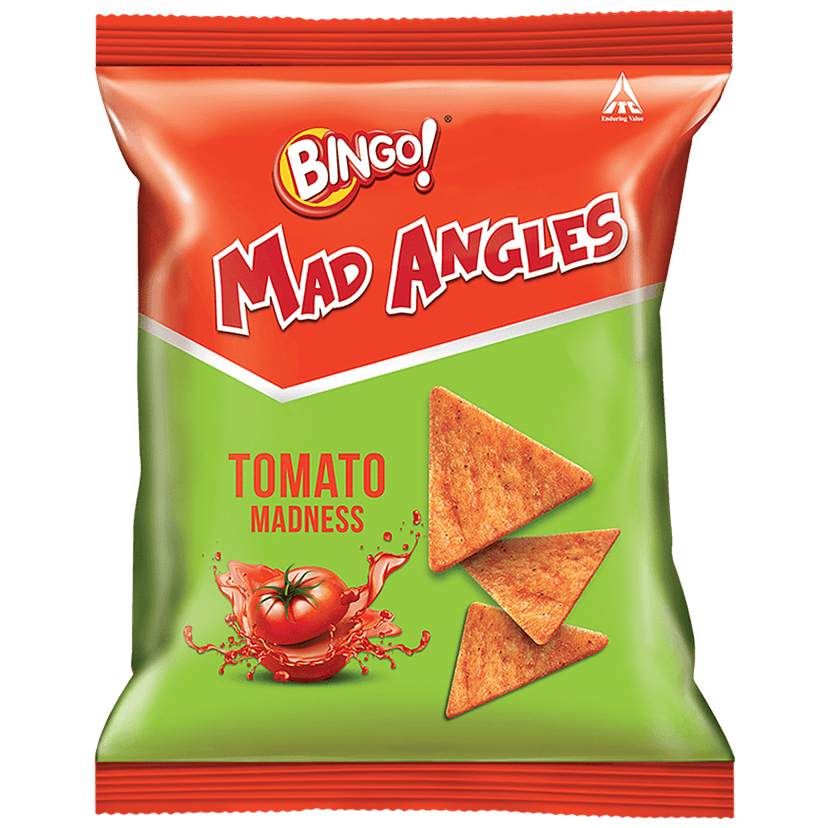 Bingo Mad Angles - Tomato Madness, Tangy & Crunchy Chips, Perfect For Snacking, 66 G Pouch view 2