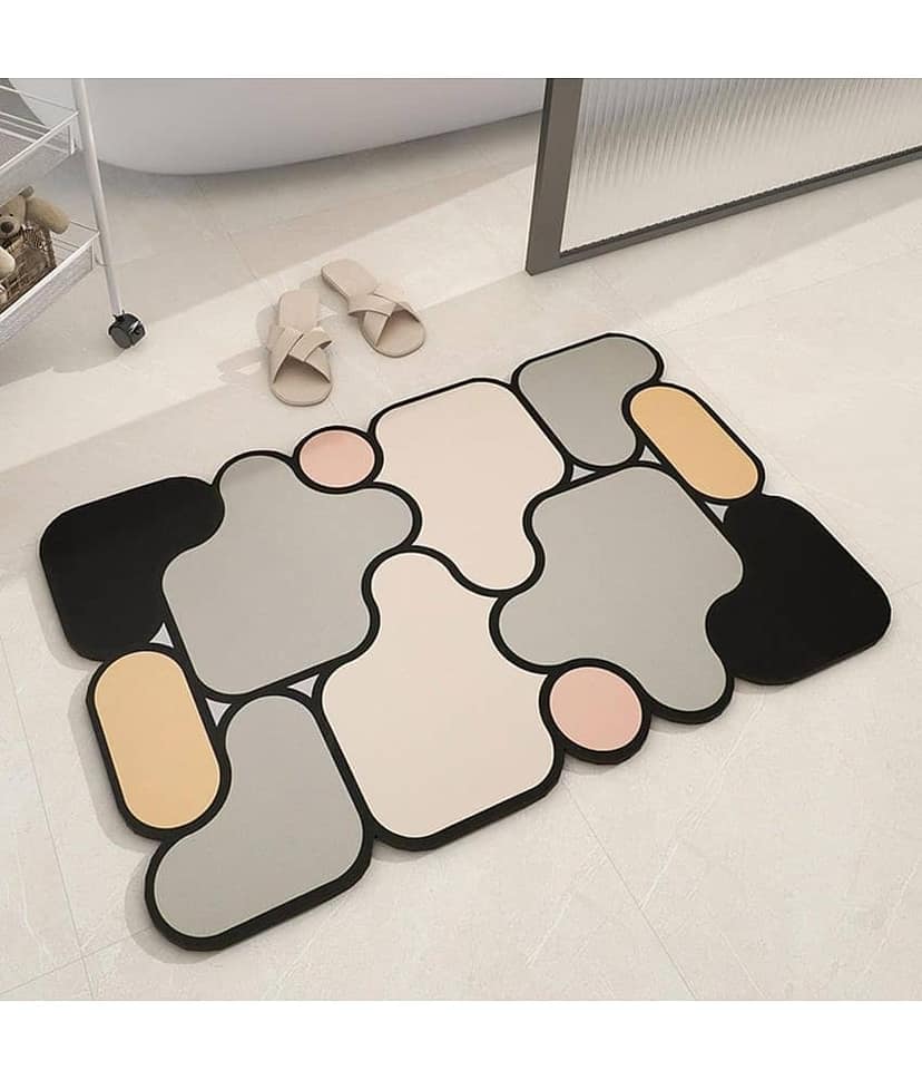Bhavyta Set of 1 Anti-skid Rubber Door Mat ( 40 X 60 cm ) Assorted