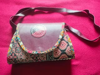 Ethnic Motif Printed Sling Bag (Maroon) | Traditional Artisan Style | Ethnic Casual
