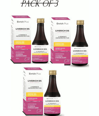 ENRICH PLUS LIVERICH -DS ENZYME LIVERTONIC AYURVEDIC TONIC (PACK OF 3)