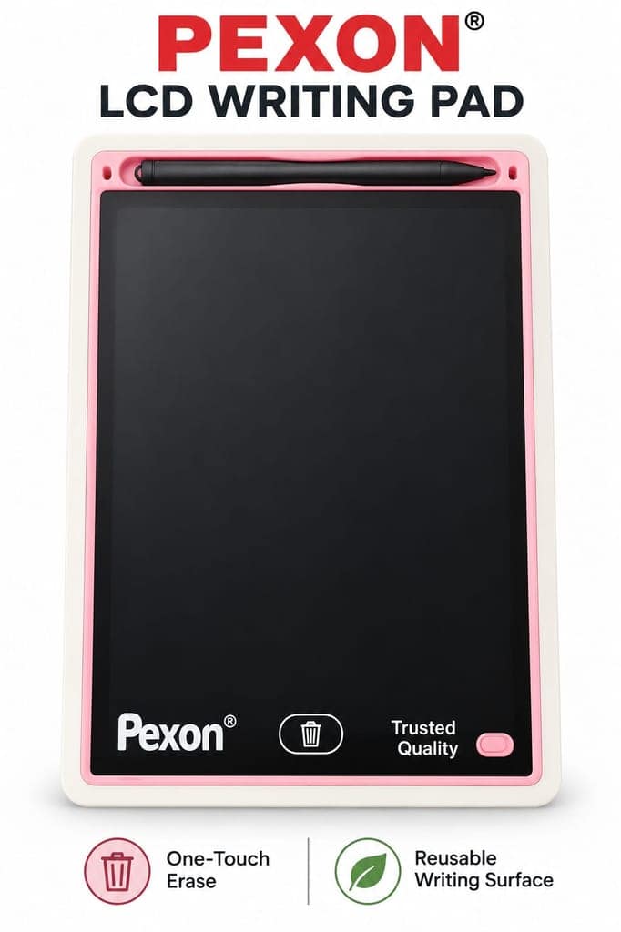 Pexon LCD Writing Pad for Kids, Colorful E-Writer Drawing Tablet with Stylus