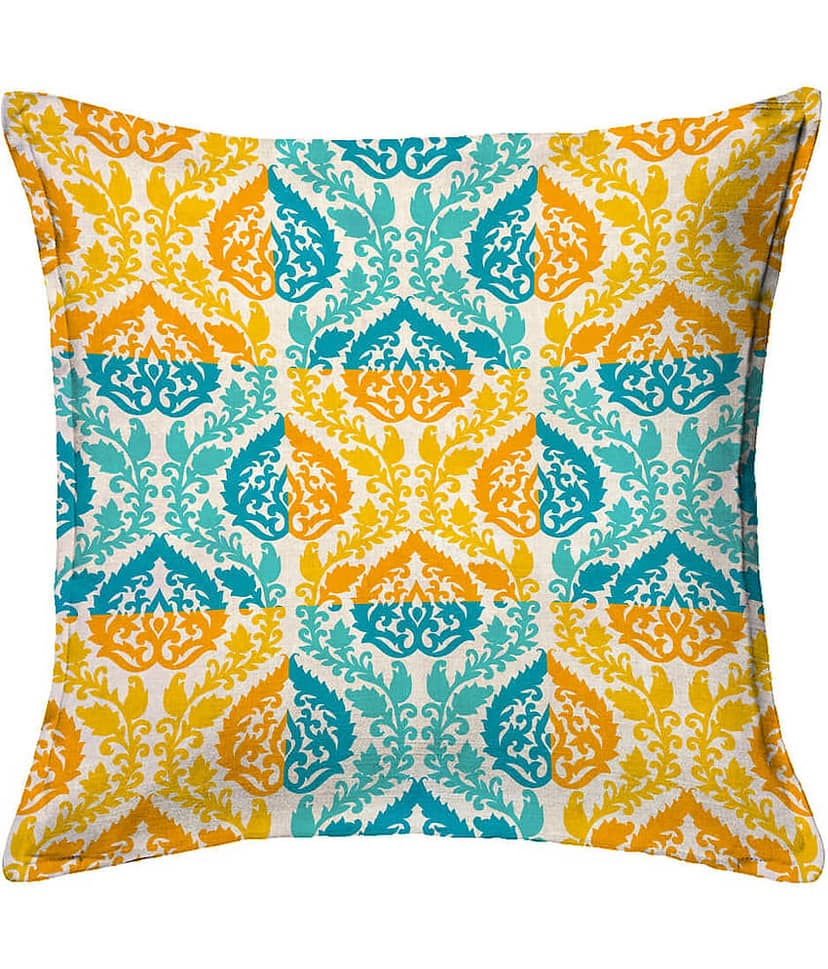 Houzzcode - Water Repellent Green Polyester Pillow Covers 40x40x3 ( Pack of 1 )