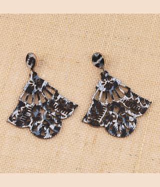 SILVER SHINE Wonderful Attractive Wooden Light Weight Earrings for Girls and Women.