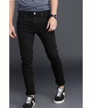 ICONIC ME Pack of 1 Boys Cotton Blend Jeans ( Black )
