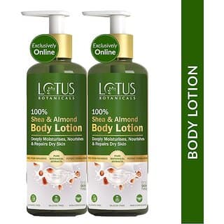 Lotus Botanicals 100% Shea & Almond Body Lotion (560 Ml)