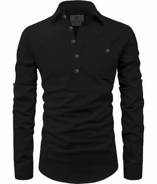 Apektra Peach Cotton Men's Shirt Style Kurta ( Pack of 1 )