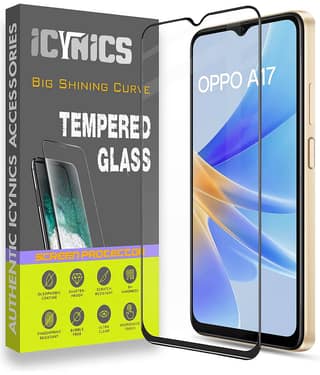 Icynics Tempered Glass Compatible For Oppo A17 ( Pack of 1 )