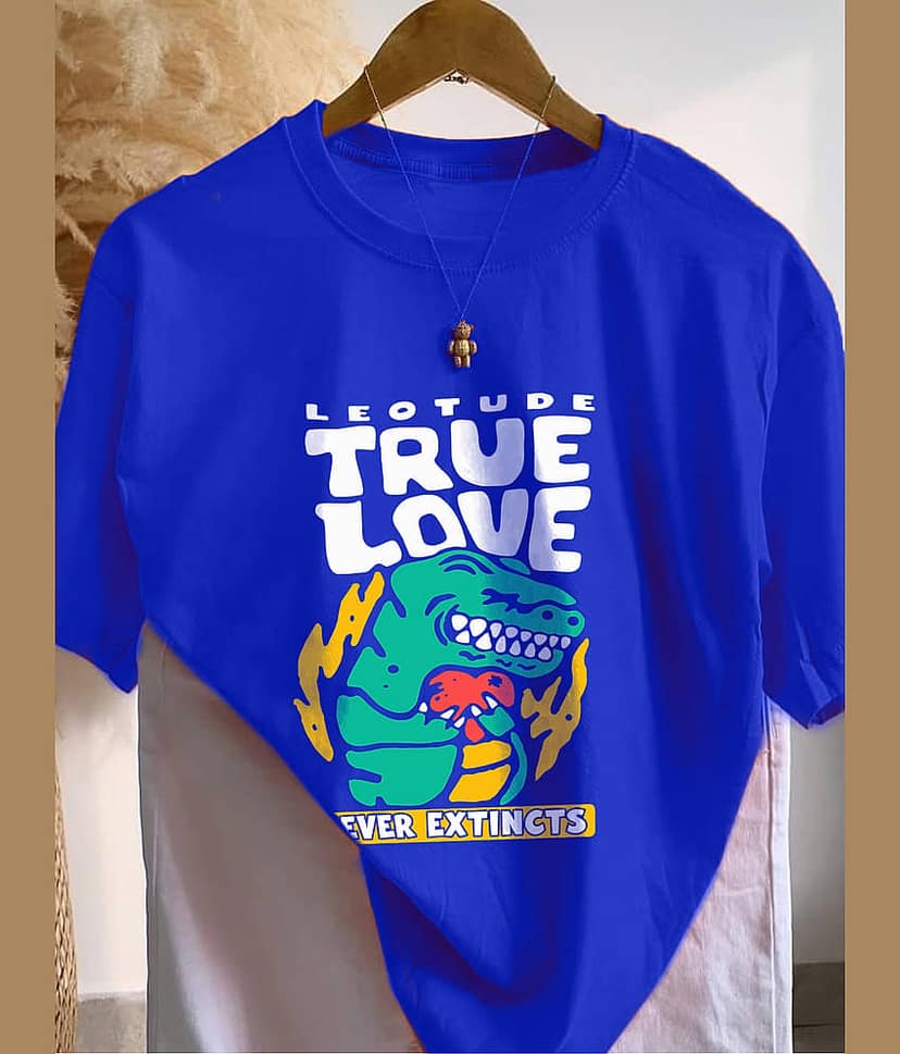 Leotude Men Cotton Blend Oversized Fit Printed T-Shirt ( Multicolor1 )