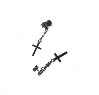 Nawani 1 Pair Mens Jewellery Black Studs Earring/Earring for Men/Boys/Boyfriend.