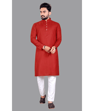 YUG ART - Blue Cotton Blend Regular Fit Men's Kurta Pyjama Set ( Pack of 1 )