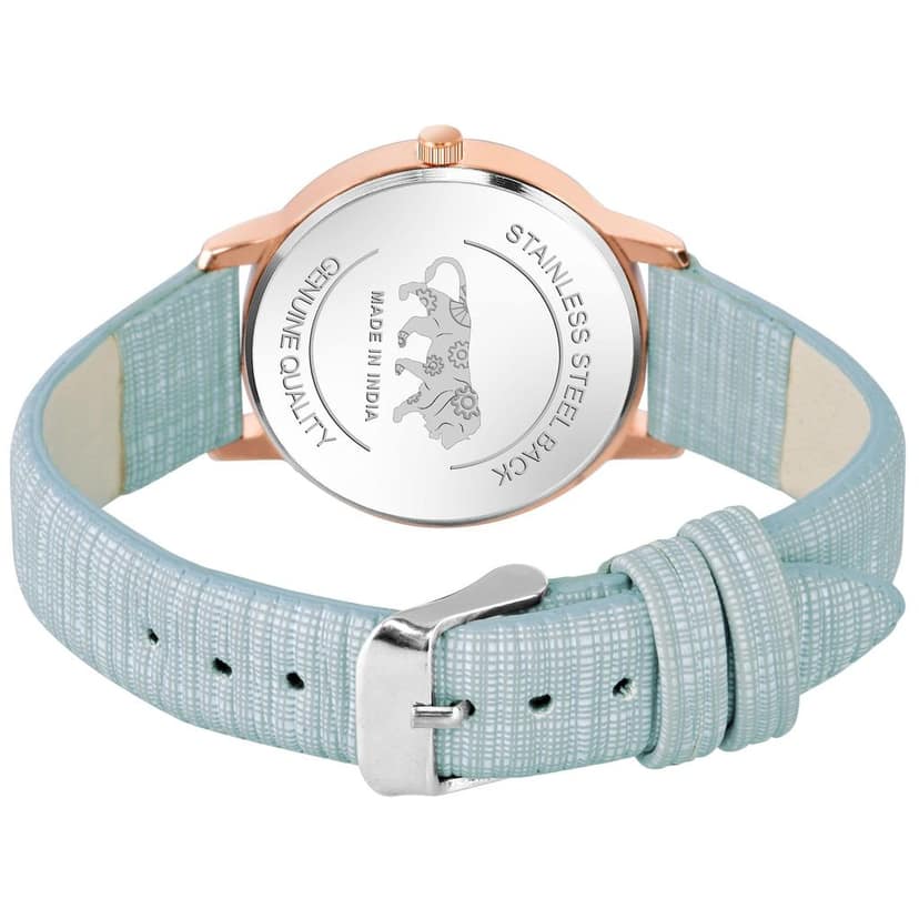 Loretta MT-330 Blue Leather Belt Slim Dial Women & Girls Watch view 3