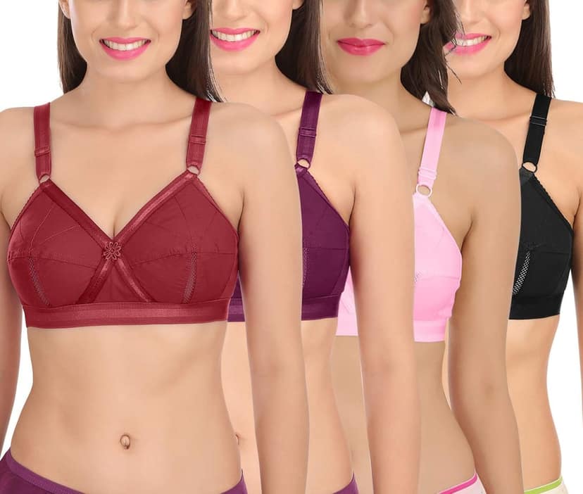 SONA Women's Perfecto Cotton Full Coverage Non Padded Minimizer Bra