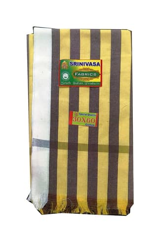 SRINIVASA Special Quality 100% Cotton Towel 30x60 with Stripes