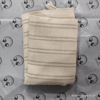 Pashmina Muffler Machine Spun and handwoven Cream Color
