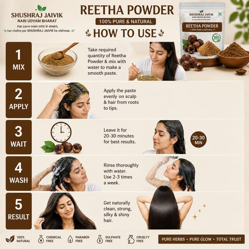 SHUSHRAJ JAIVIK REETHA POWDER HAIRCARE 80G view 6