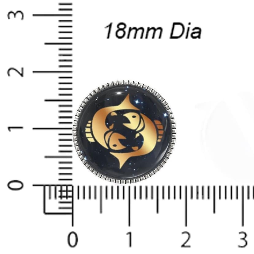 The Smart Buttons - Shirt Button Cover Cufflinks for Men - Pisces Design Pattern view 6