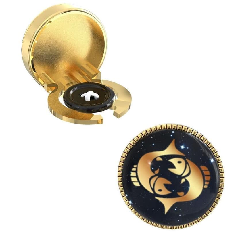 The Smart Buttons - Shirt Button Cover Cufflinks for Men - Pisces Design Pattern view 7