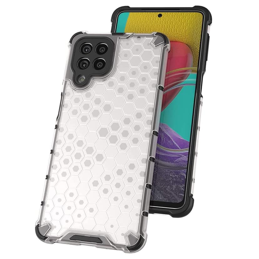 Faircost for Samsung Galaxy M53 5G Hybrid Shockproof Back Cover Hard Outside Soft Inside- (Polycabonate::Transparent) view 3