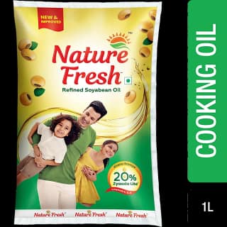 Nature Fresh Refined Soyabean Oil, 1 L Pouch