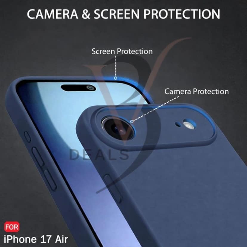 V3Deals Protective Case Compatible for iPhone 17 Air, Four Layer Structure with Soft Microfiber Lining, Shockproof Hard PC, Liquid Silicone, Camera and Screen Protection, Wireless Charging Support view 4
