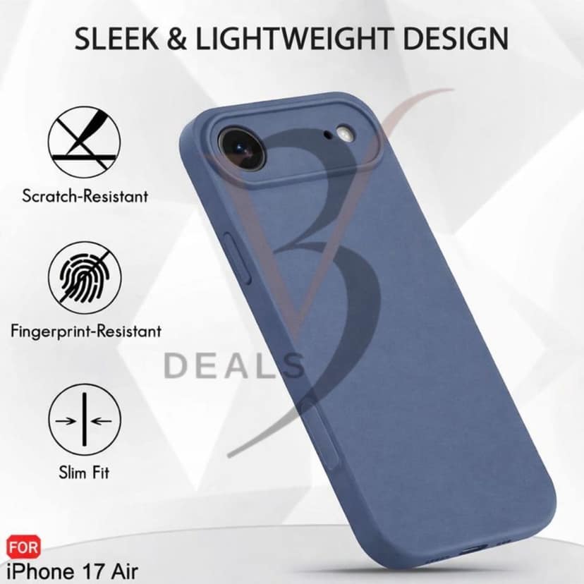 V3Deals Protective Case Compatible for iPhone 17 Air, Four Layer Structure with Soft Microfiber Lining, Shockproof Hard PC, Liquid Silicone, Camera and Screen Protection, Wireless Charging Support view 5