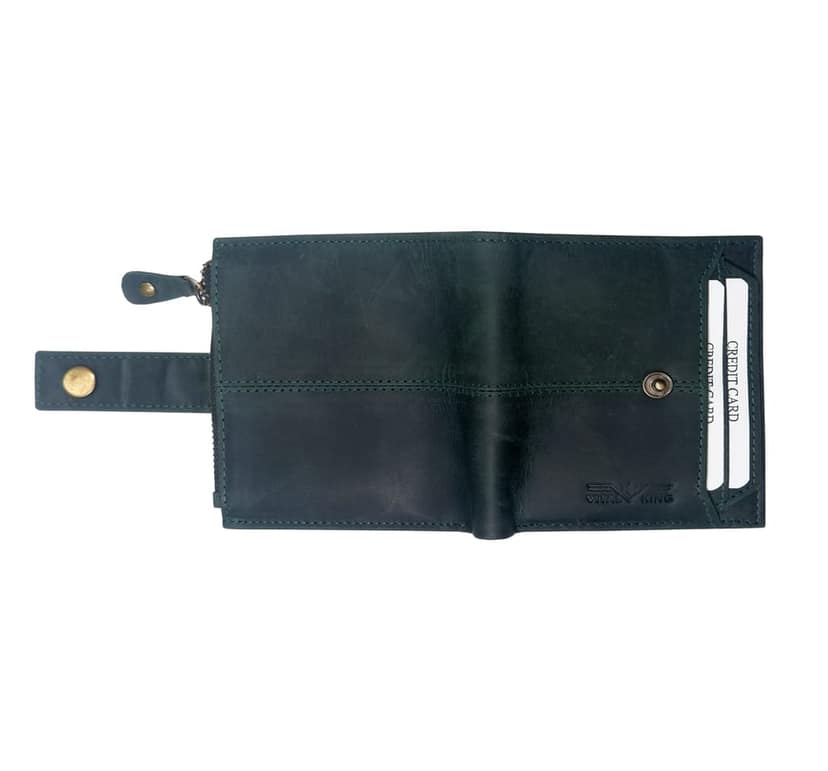 Vital King Men Travel Blue Genuine Leather RFID Wallet (11 Card Slots) view 5