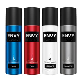Envy Pack of 4 Deos For Men (Dark + Fiery + Absolute + Magnetic) - 140ml Each