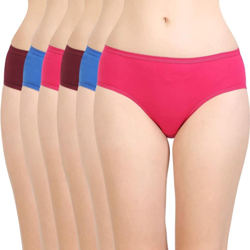 Bodycare women's combed cotton assorted Hipster Panty Pack of 6 ( 26D-D )