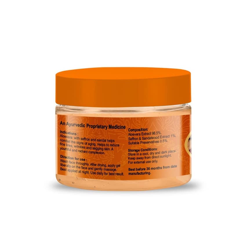 Glow More Again Saffron Aloevera Gel ( Helps hydrate & nourish the skin, Gently treats acne, Helps improve overall skin radiance & glow.) view 3