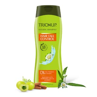 Trichup Hair Fall Control Natural Shampoo - Enriched Amla, Licorice & Bhringaraj - Help to Reduce Hair Fall & Thinning Hair- 400ml Trichup Hair Fall Control Natural Shampoo - Enriched Amla, Licorice & Bhringaraj - Help to Reduce Hair Fall & Thinning Hair