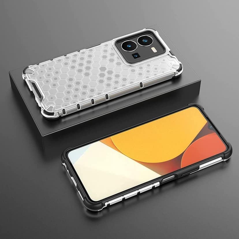 Faircost for Vivo Y35 Hybrid Shockproof Back Cover Hard Outside Soft Inside- (Polycabonate::Transparent) view 3
