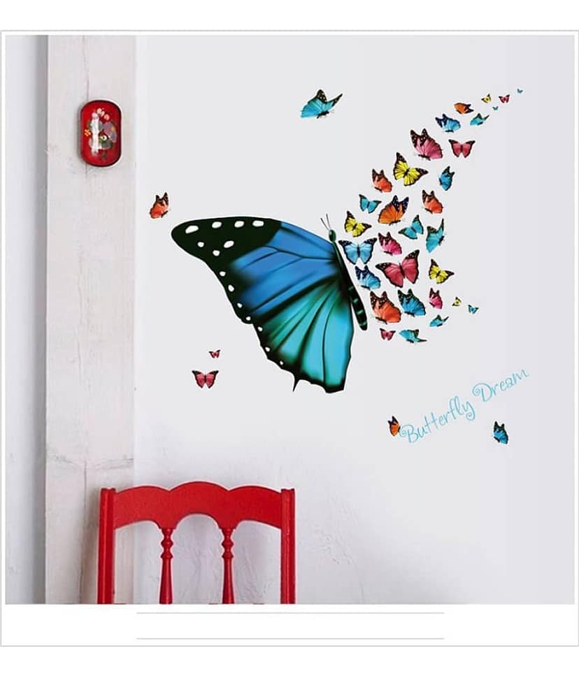 Jaamso Royals Nature Design PVC Multicolour Wall Sticker - Pack of 1