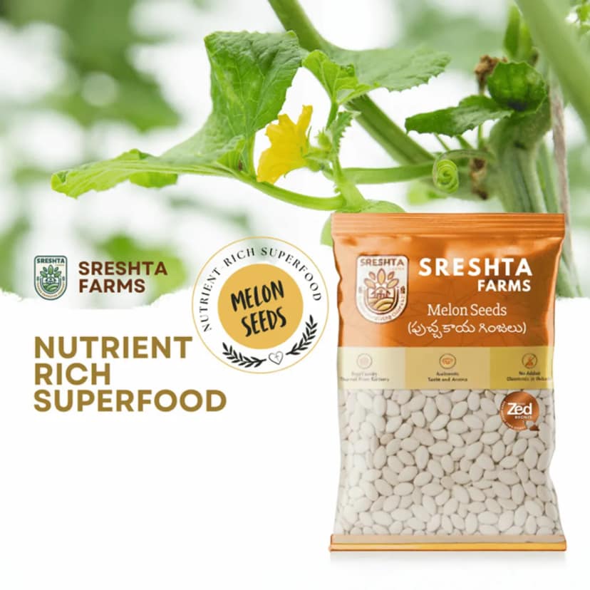 Sreshta Farms Raw Melon Seeds for Healthy Daily Snacking