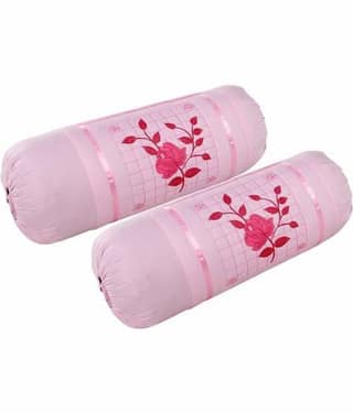 MAHALUXMI COLLECTION - Pack of 2 Microfibre Embroidered Standard Size Pillow Cover ( 78.74 cm(31) x 40.64 cm(16) ) - Maroon