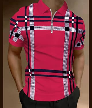 AOOSH Men Cotton Blend Regular Fit Printed Polo T Shirt ( Green )