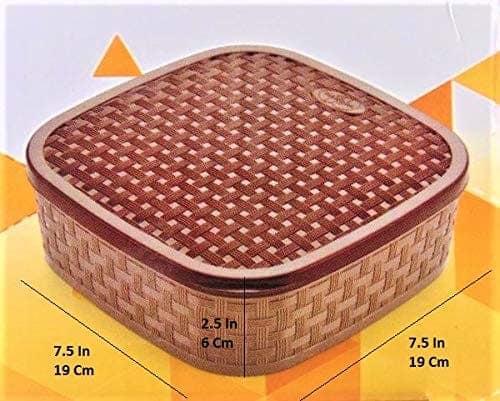 Unique 7 in 1 square spice jar dubba New 7 in 1 Masala Box and Spice Containers Set / Jar Canister Box Combo Set, Plastic Box, Kitchen Set, Storage Box, Masala Jar, Plastic Jar, Container Set, Plastic view 2
