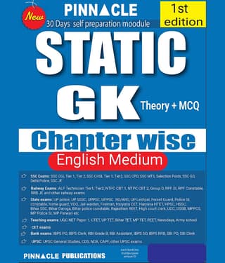 Static GK Theory + MCQ Chapter-Wise English Medium