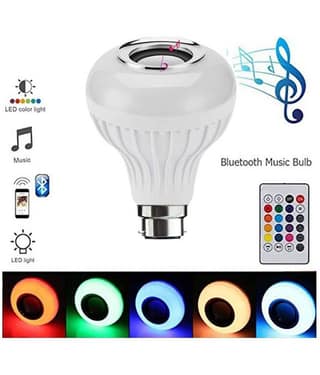 EvaaHub Plus Music Light Smart Bulb With Bluetooth Speaker B22 Self Changing Color Lamp Built-In Audio Speaker - Pack of 1