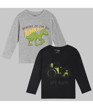 ETCHED DESIGN Pack of 1 Boys Cotton T-Shirt ( Multicolor )