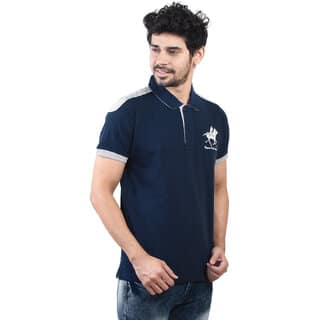 Ginash Men's Electric Blue Premium Polo T-shirt view 2
